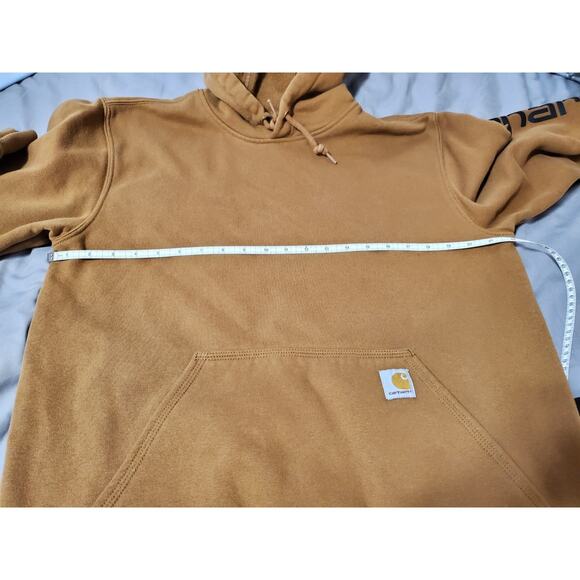 Carhartt Men’s Loose Fit Hoodie Sweatshirt Brown Size M Workwear K288 BRN - Picture 6 of 9
